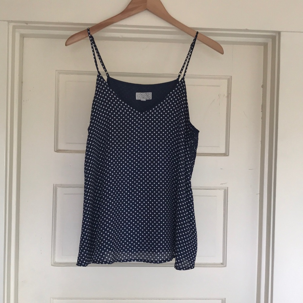 Lucca Couture Navy & White Polka Dot Cami